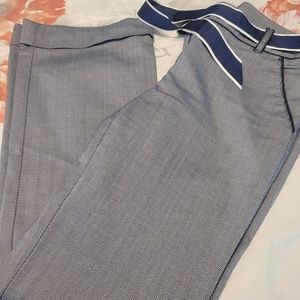 Talbots Chevron Print Blue & White Trousers w/ Rib